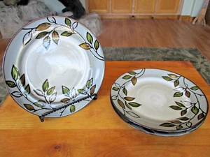 3er Set - Pfaltzgraff rustikale Blätter 8,75" Salatteller Steingut sehr guter Zustand - Bild 1 von 3