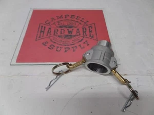 Hilo de tubería macho Camlock de 1"" hembra x 1"" aluminio con asas de latón cámara y ranura - Imagen 1 de 6
