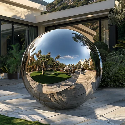 Inflatable Mirror Ball Airtight Shiny Ball & Event Decor 1 Pc 59in Dia Silver - Image 1 of 4