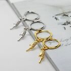 Bird Huggie Hoop Earrings, Gold Over Sterling Silver, Bird with CZ Crystals char
