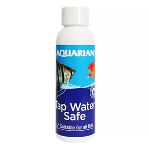 AQUARIAN TAP WATER SAFE, Aquarium Water Conditioner, 118 ml Bottle,White. - Picture 1 of 8