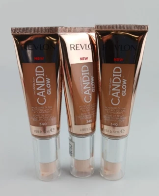 3 PACK REVLON PHOTOREADY CANDID GLOW MOISTURE GLOW FOUNDATION 340 TRUE BEIGE - Image 1 of 4