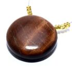 Tiger's Eye Smooth Round Coin Bead Briolette Natural Loose Gemstone Jewelry