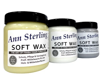 ANN STERLING Shabby Chic Versiegelung Kalkwachs Möbelwachs Holzwachs Wachs Möbel Kreidefarbe