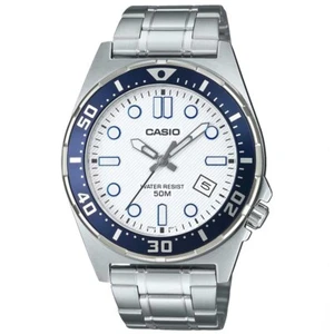 CASIO MTD-135D-7A Orologio Uomo Acciaio Diver Style Quadrante Bianco - Imagen 1 de 3