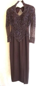 Couture  Beaded on Net  Beauty Pageant Cocktail Gown  Claires's Collection S - Picture 1 of 12