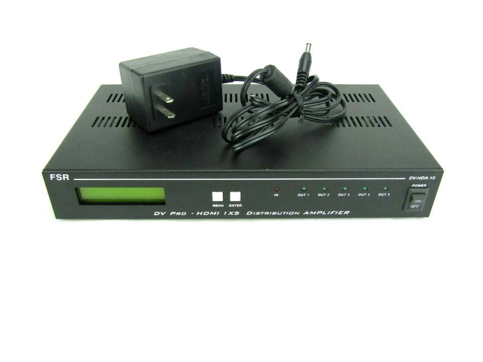 FSR DV-HDA-15 DV Pro 36 Bit Color HDMI 1x5 Distribution Amplifier 1080P @ 60Hz - Image 1 of 2