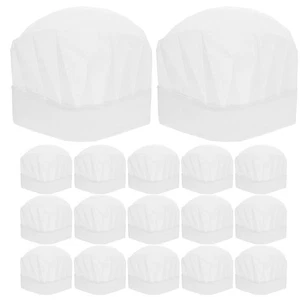 20Pcs Children's Chef Hats Disposable Chef Hats Non-woven Fabric Chif Hats - Picture 1 of 12