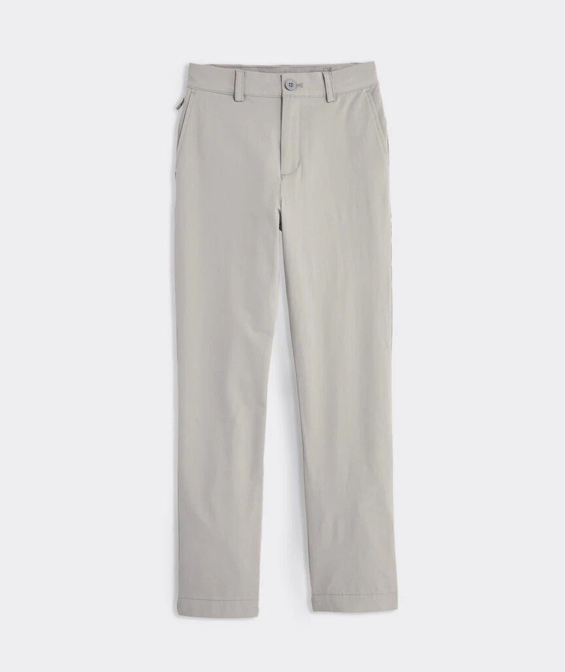 Pantalón chino de golf gris preppy Vineyard Vines Performance para niños talla 16 3p001152 Foto 1 de 4