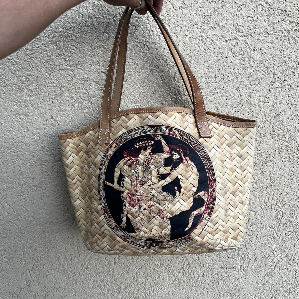 Bolso de Mano Vivienne Westwood Años 90 Estampado Psuedo "Conejito" Tejido Patrón Rata Foto 1 de 4