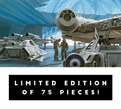 Ralph McQuarrie Star Wars Hoth "Ice Cave" Acrylic 36 x 16 Art Panel Print *X/75* - Image 1 of 2