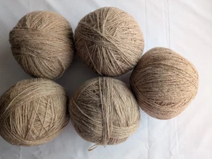 British Bred Moorit Beige Yarn - 5 balls - 1250g total - 100% Pure Wool - Picture 1 of 8