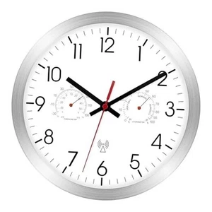 Atomic Orologio da Parete Autoimpostabile con Termometro e Igrometro Combo, Silenzioso - Foto 1 di 8