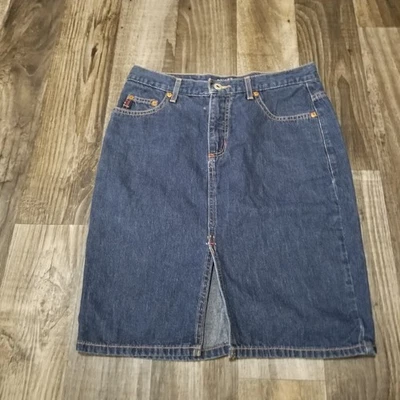Vintage Guess Dark Wash Denim Jean Skirt Size 27 Y2k - Image 1 of 4