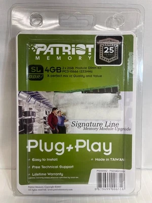 Patriot Signature Line DDR3 Desktop Memory Upgrade Kit 2 x 2GB Module DIMM Kit - Image 1 of 2