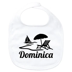 Baby Lätzchen Dominica Inselmotiv Karibik Geschenkidee Dominica Geschenk Präsent - Picture 1 of 35