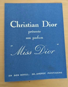 Cartoncino Pubblicitario Christian Dior Presentazione Profumo Miss Dior 1947 - Picture 1 of 2