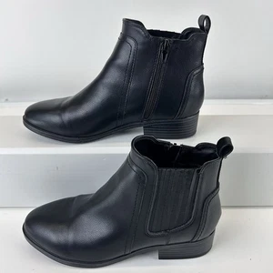 MIA Jody Women's Boot Booties Vegan Black Leather Very Good Condition Size 8 - Picture 1 of 14