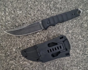 Fox Knives RYU tactical modified tanto shape fixed blade stone washed black - Picture 1 of 7