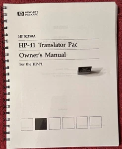 HP 71B Taschenrechner: HP82490A HP-41 Translator Pac Modul & Bedienungsanleitung - Bild 1 von 2