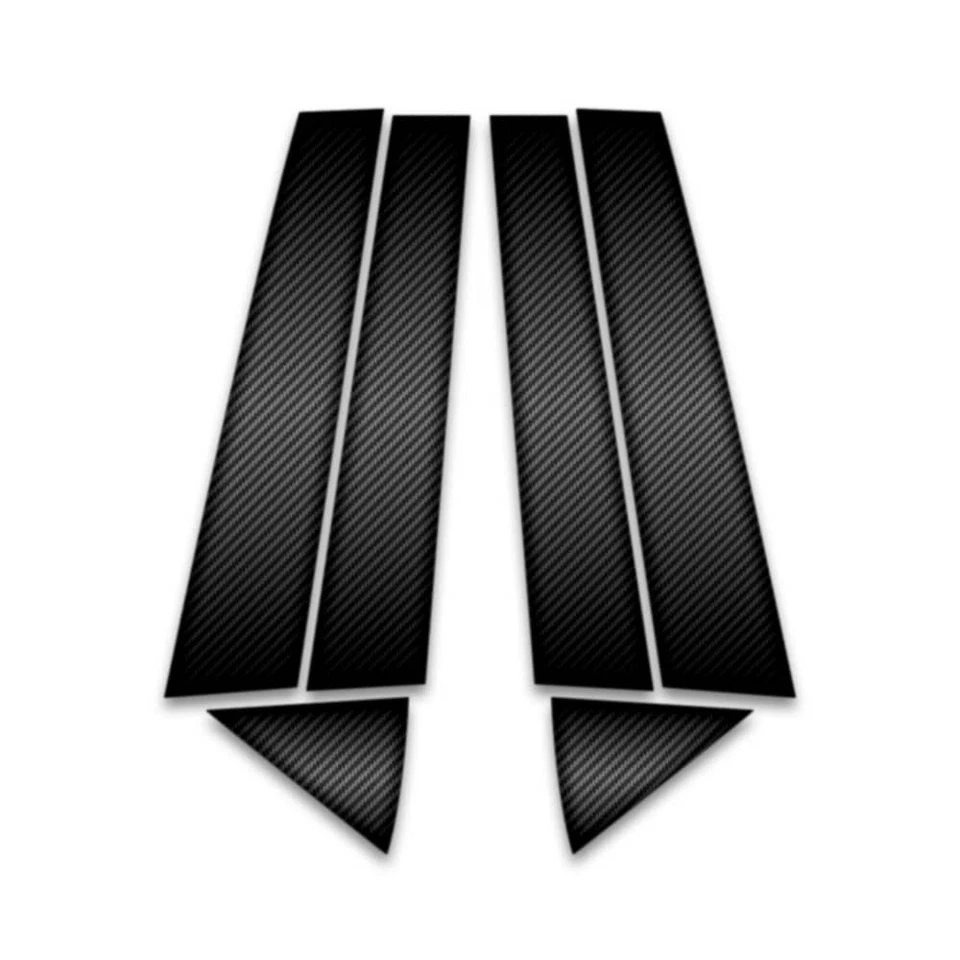 6pc Carbon Fiber Pillar Post Covers for 2018-2023 Hyundai Accent Sedan - Image 1 of 1