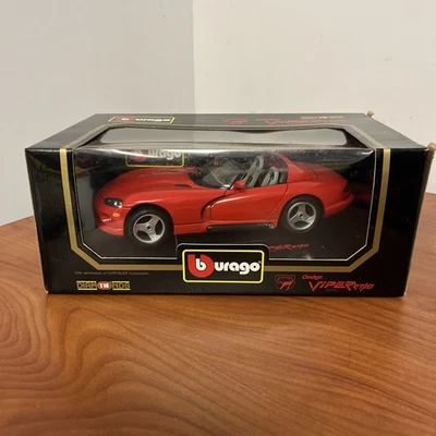 Coche modelo Bburago 1:18 Dodge Viper RT/10 rojo diecast con caja serie Diamond Foto 1 de 4