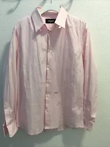 Dsquared2 uomo abito a maniche lunghe camicia rosa taglia 50 - Foto 1 di 7