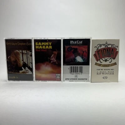 Lot of 4 Vintage 1980's Rock Music Cassette Tapes Sammy Hagar Meat Load Fiona - Image 1 of 4