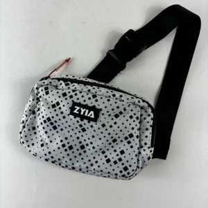 Zyia Active Belt Bag Fabric Crossbody Abstract Print Lightweight Travel - Picture 1 of 10