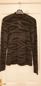 Ladies Next Lurex Black Top. Size 12 BNWT - Picture 1 of 10