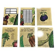1 Set of 23 Vintage Garden Design Divider Cards for Organizing Seed Packets 5.5"