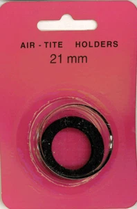 Air Tite 21mm Black Ring (Nickels - Liberty/Buffalo/Jefferson) Coin Capsule (1) - Picture 1 of 1