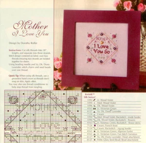 Mother I Love You + A Good Mother Kreuzstich Magazin Muster - 2 Designs - Bild 1 von 3
