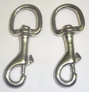 COPPIA GANCI GRILLETTO GIREVOLI ACCIAIO INGLESE DI QUALITÀ PER CAVI 5/8" STRAP-DOG FALCONERIA - Foto 1 di 2