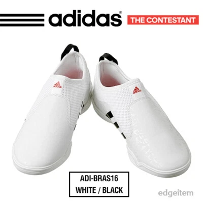 Adidas The Contestant Taekwondo Shoes White / Black ADI-BRAS16 ADITBR01 TKD WT - Image 1 of 4