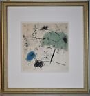 Listed Japanese Artist Masuo Ikeda, Signed Original Etching Abstract Very Rare