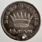 1810 Italy Napoleon 10 Soldi Silver Coin  Very High Grade  A7967