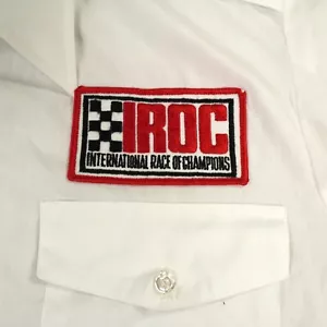 Vintage Elbeco Hemd Herren 46 inch weiß Uniform IROC Patch Workwear gestempelt Karl - Bild 1 von 10