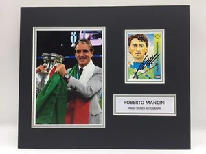 RARE Roberto Mancini Italy Signed Photo Display + COA EURO 2020 AUTOGRAPH - Picture 1 of 3