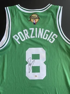 Kristaps Porzingis Signed Autographed Boston Celtics Jersey Psa/Dna Coa Pony - Picture 1 of 4