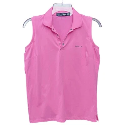 Polo RLX Ralph Lauren Rosa Sin Mangas Cuello Broches Poliéster/Reciclado Top Talla SP Foto 1 de 4
