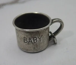 VINTAGE STERLINGSILBER (925) BEAU BABY TASSE Charm Anhänger - 1,61 Gramm - Bild 1 von 10