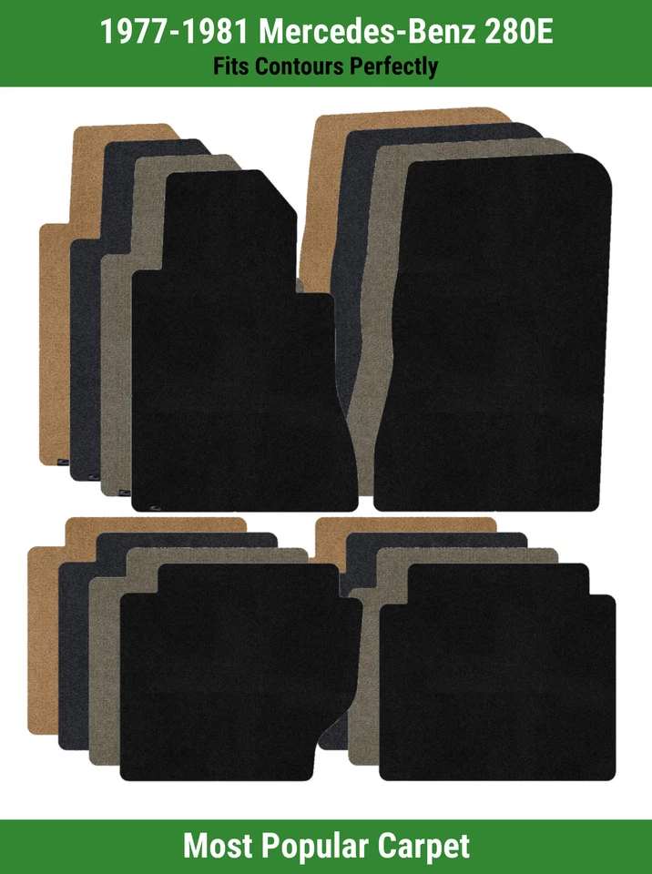 Alfombrillas Lloyd Ultimat fila delantera y trasera para Mercedes-Benz 280E 1977-1981  Foto 1 de 4