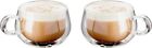 Judge Double Walled Glass Cappuccino Coffee Handled Cups, Set of 2, 225ml - Vac