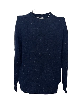 Vintage PRINGLE of SCOTLAND 100% pure wool Crewneck in Navy  "Grandpa" SWEATER S - Image 1 of 4