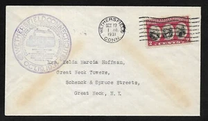 #703 2c Yorktown- 1931 Wethersfield Webb House (Purple) Cachet FDC - Picture 1 of 2