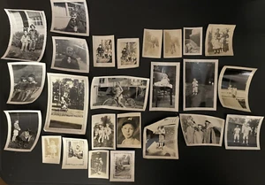 Lot of 25 1940's&50's Black & White Photos Kids, Halloween, Football, Playing - Picture 1 of 11