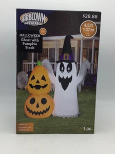 Halloween Fantasma Gonfiabile con Pila di Zucca - Foto 1 di 1