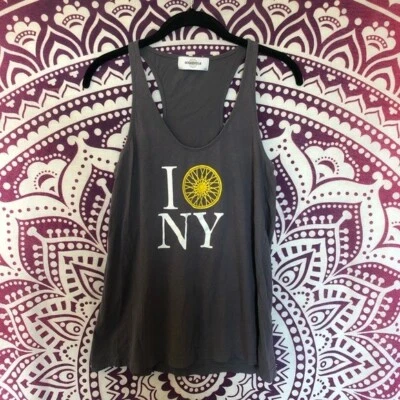 Camiseta sin mangas SoulCycle I love New York para mujer entrenamiento ejercicio gimnasio gris oscuro grande Foto 1 de 4