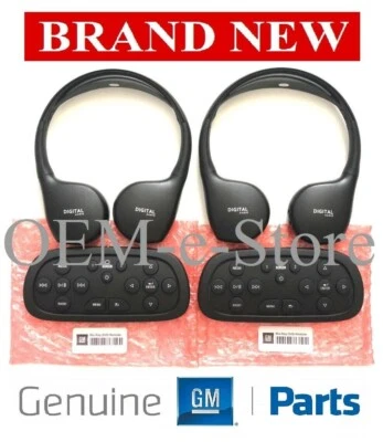 GMC Yukon XL 2017-2022 Denali Overhead Entertainment 2 auriculares juego de 2 controles remotos Foto 1 de 4